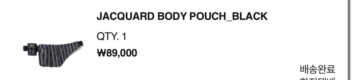 미스치프 자카드 바디 파우치 블랙 상품이미지2