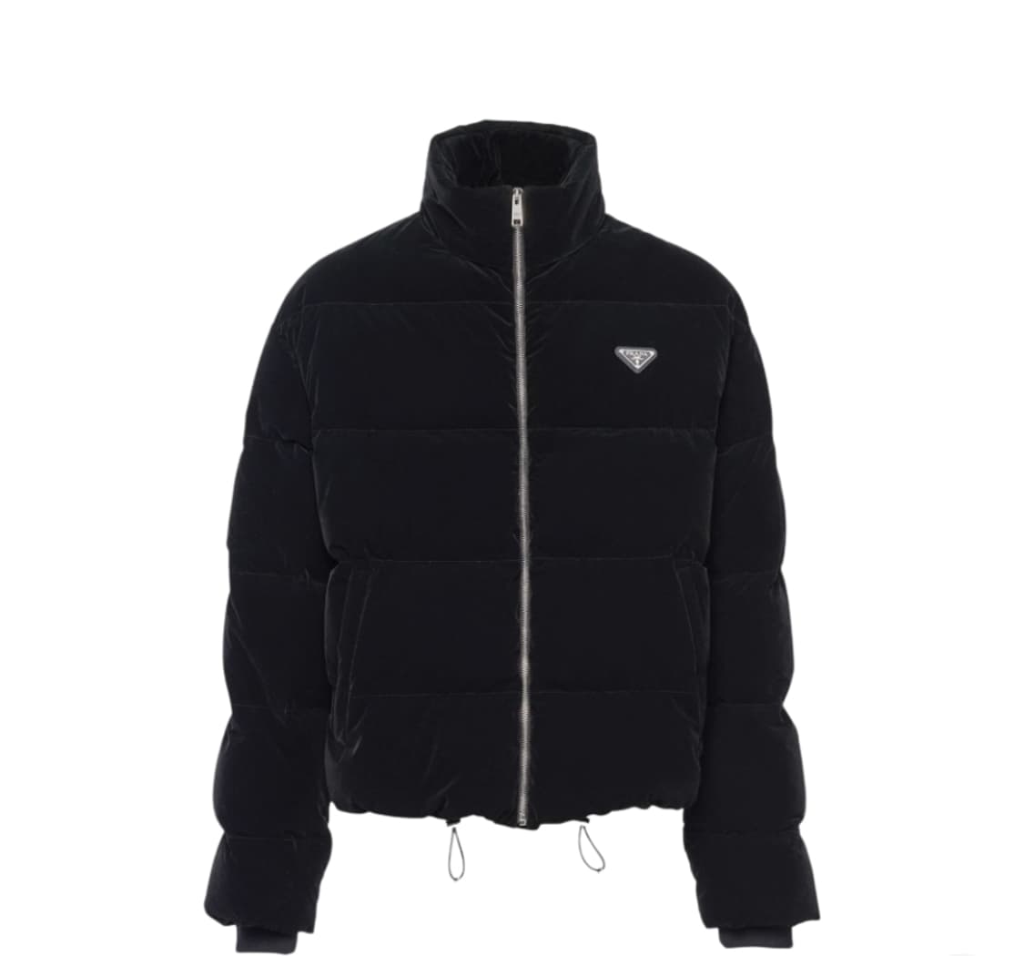 [L] 프라다 벨벳 패딩 블랙(SGC407) 상품이미지1