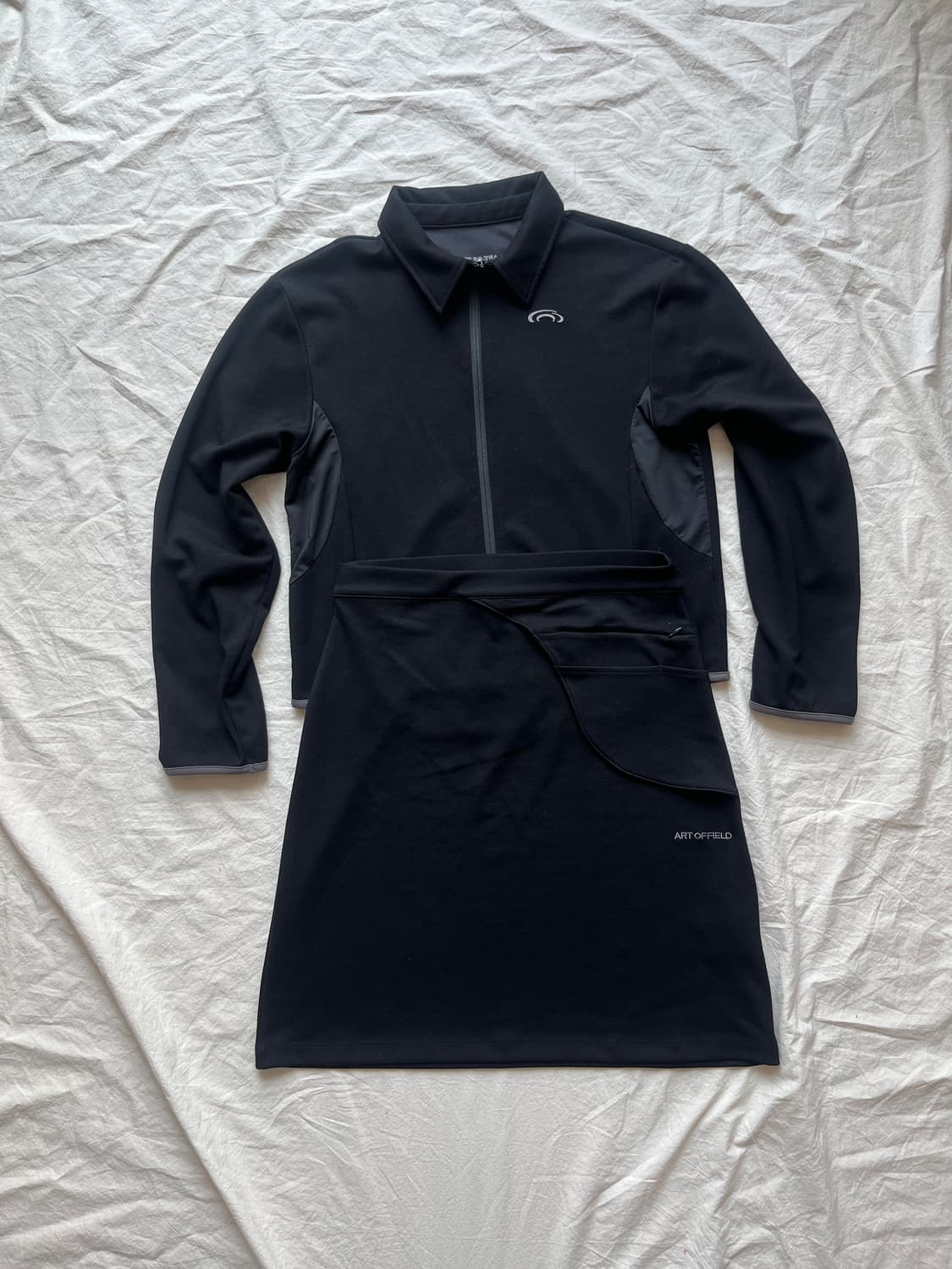 아트오브필드 플랩 스커트 셋업 블랙 상품이미지2