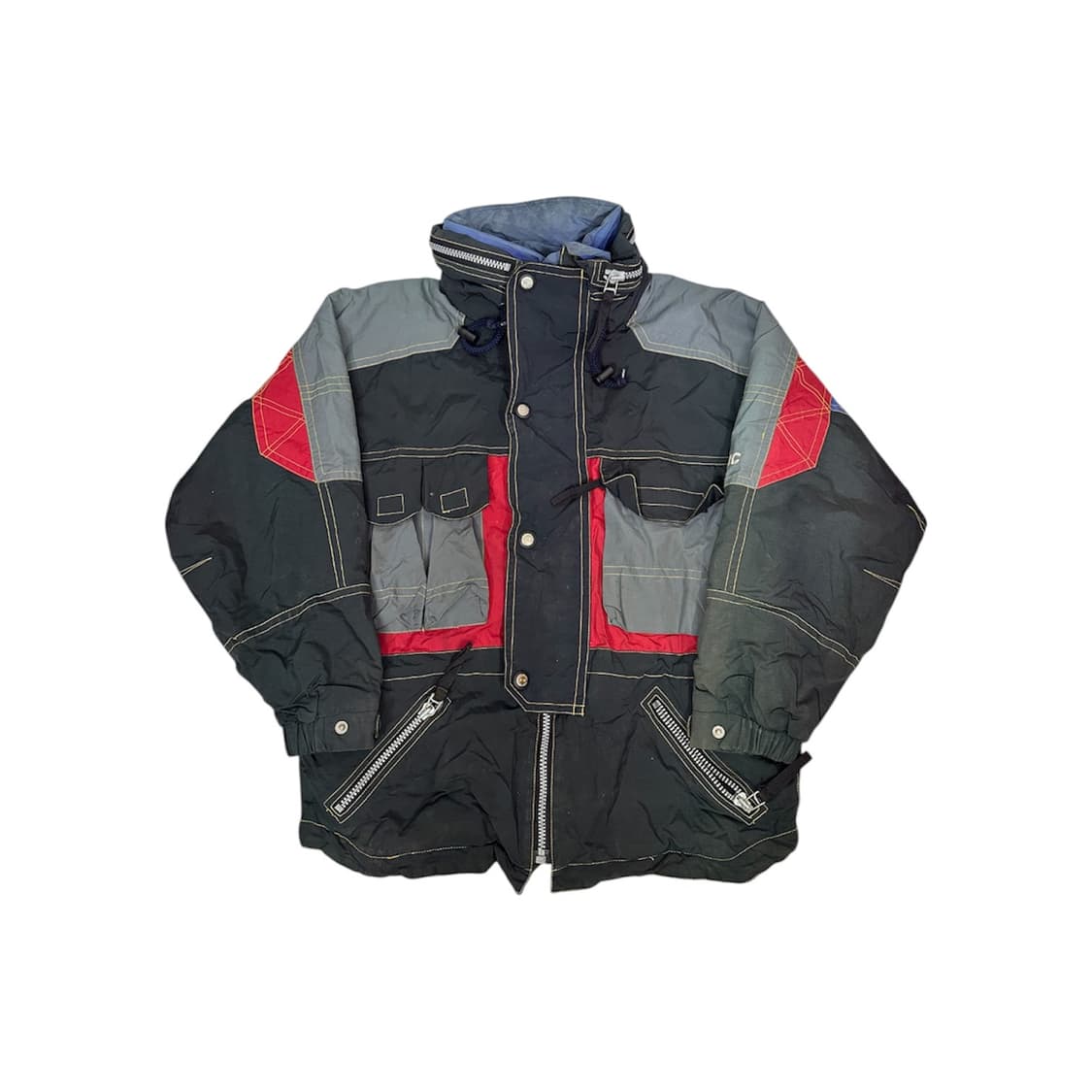 90s 일본 빈티지 블랙 올드스쿨 스키 점퍼 보드 파카 자켓 M 상품이미지5