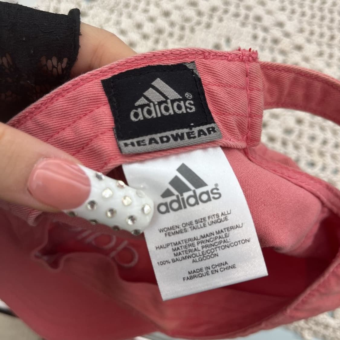 아디다스 빈티지 Y2K 코랄 딸기핑크 볼캡 C10326 상품이미지4