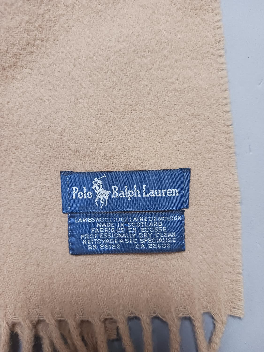 폴로 랄프로렌 베이지색 머플러 목도리 램스울 100% 상품이미지3