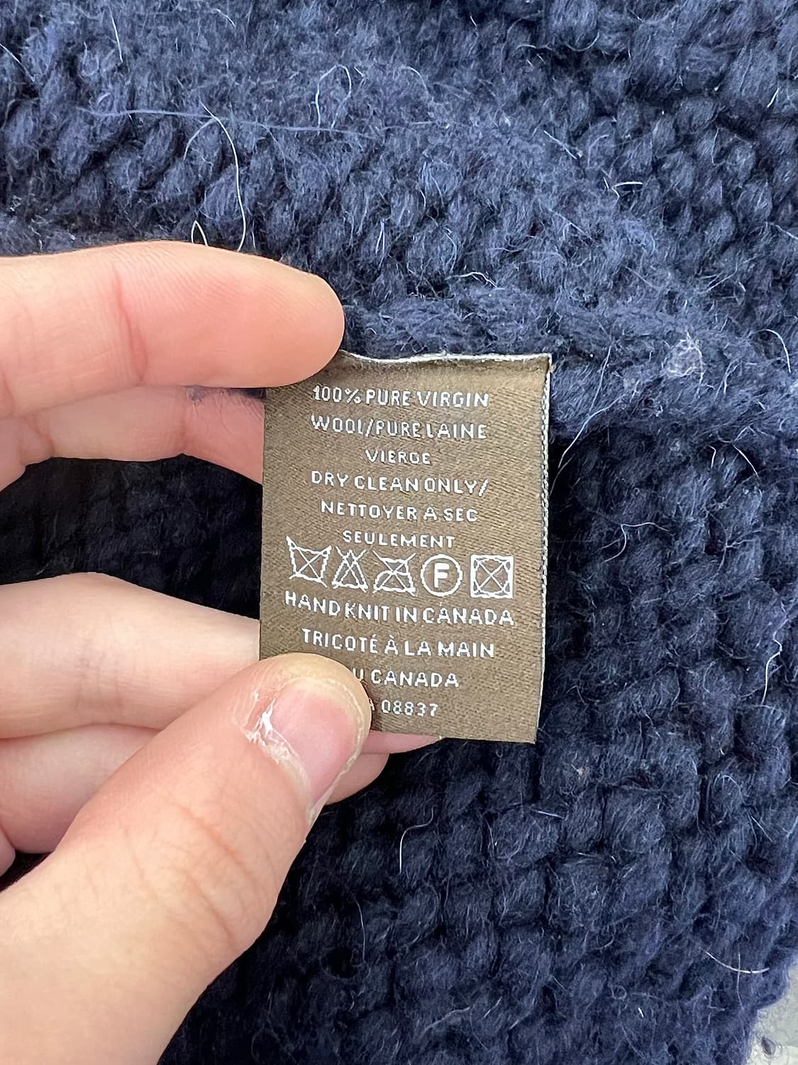 카나타 네이비 투 포켓 썬더 코위찬 스웨터 카라 자켓 상품이미지8