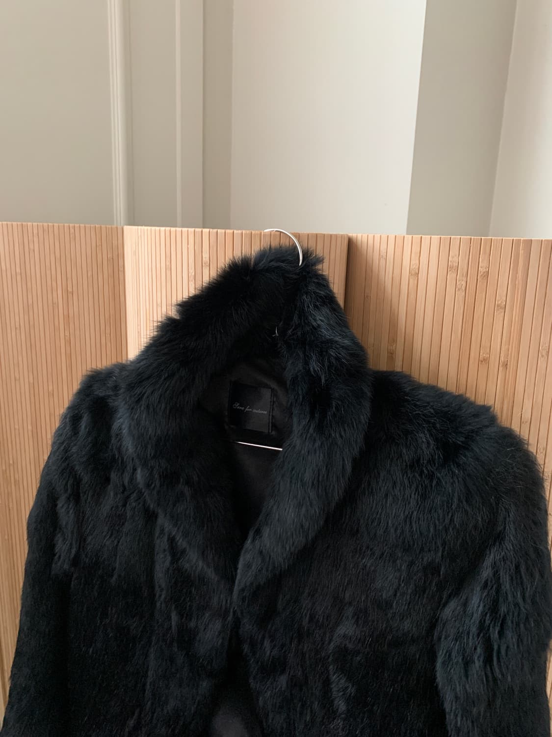 빈티지 블랙 크롭 퍼 자켓 상품이미지5