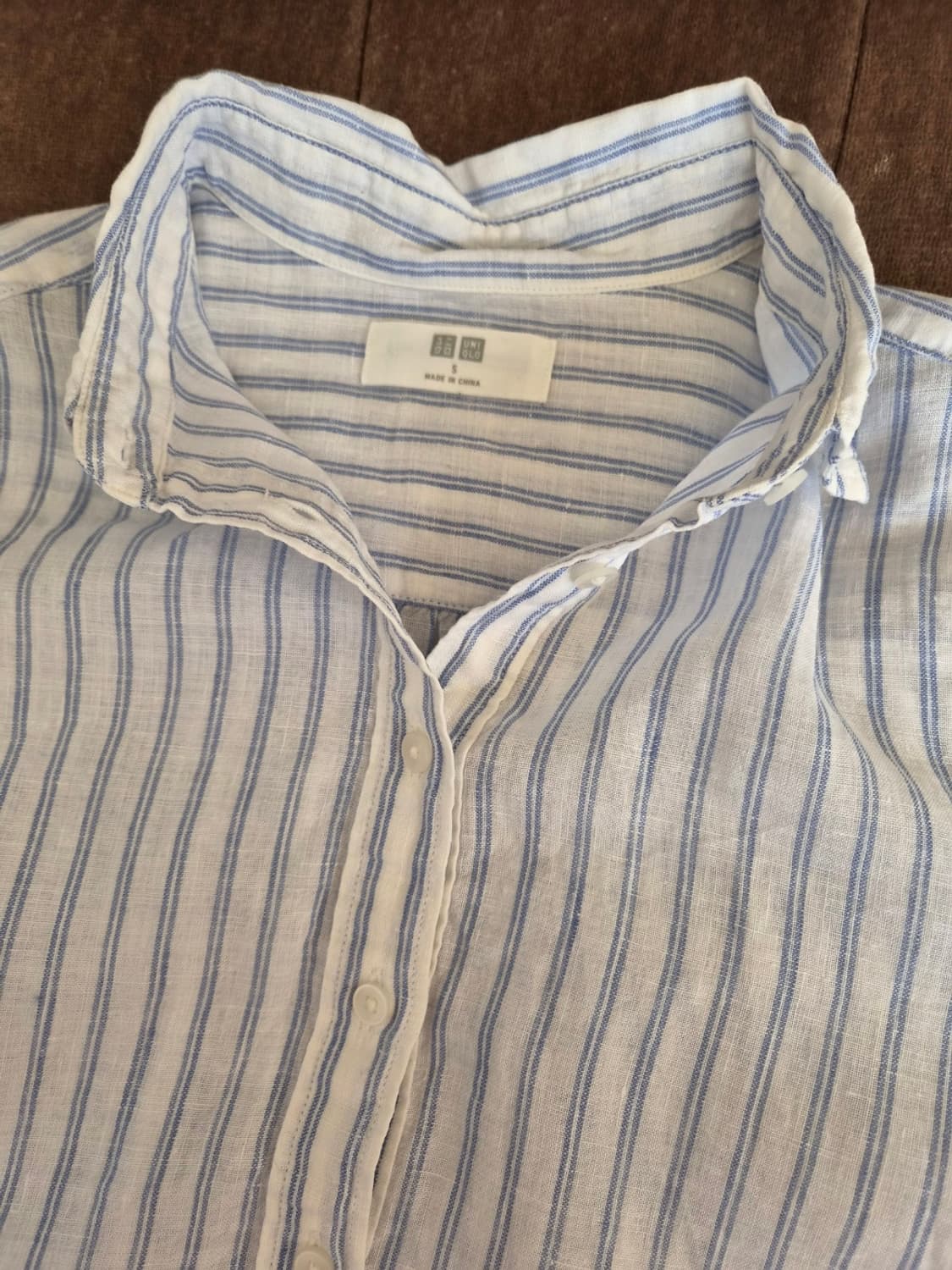 유니클로 여성 스트라이프린넨블라우스 S사이즈 상품이미지7