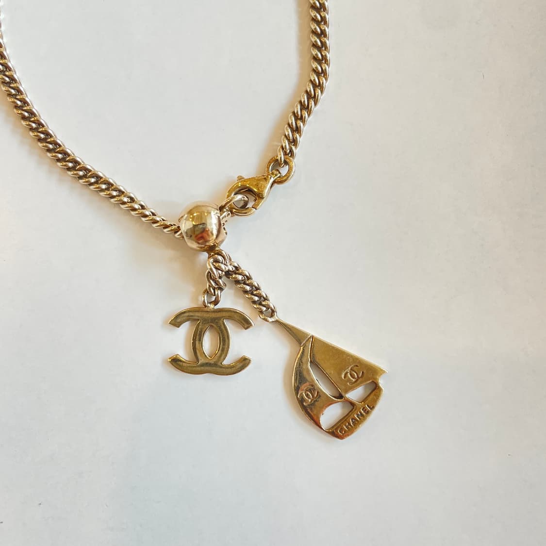 희귀) 샤넬 CC logo and Sailboat 실버925 팔찌 상품이미지2