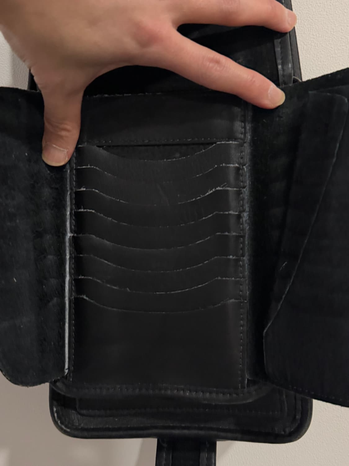 올드 빈티지 멀티포켓 리얼레더 미니 크로스백 상품이미지5