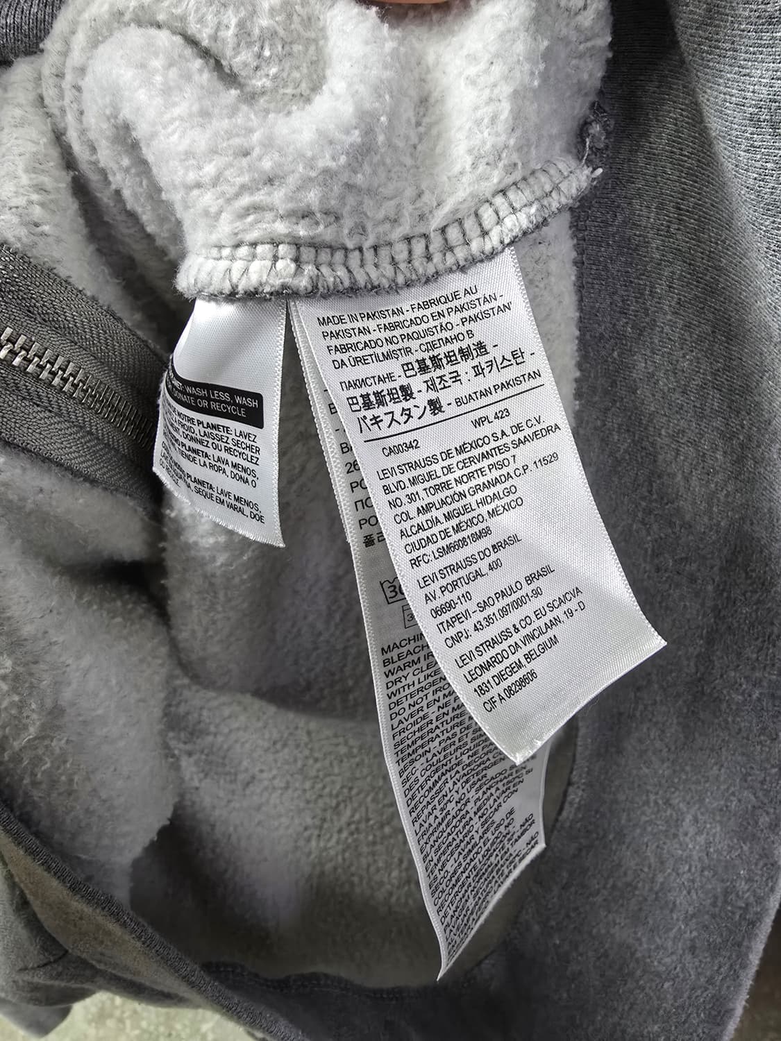 리바이스 회색 후드 집업 (1390) 상품이미지4