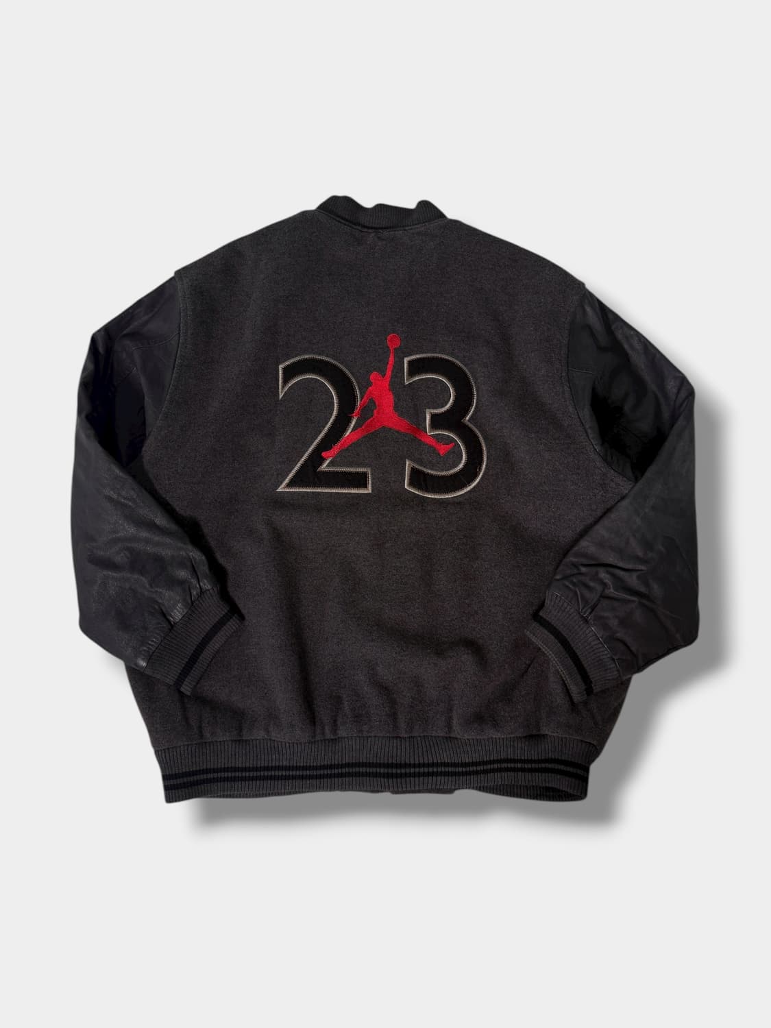 나이키 90‘s 오버핏 조던 레더 울 모직 바시티 자켓 상품이미지2