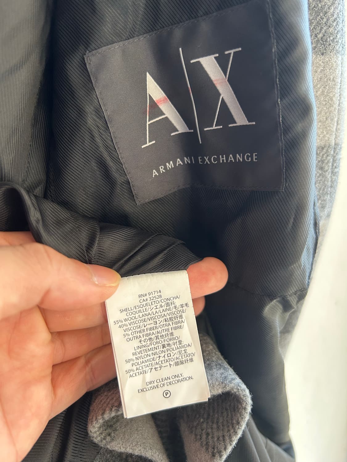 A I X 아르마니 익스체인지 울 체크자켓 상품이미지5