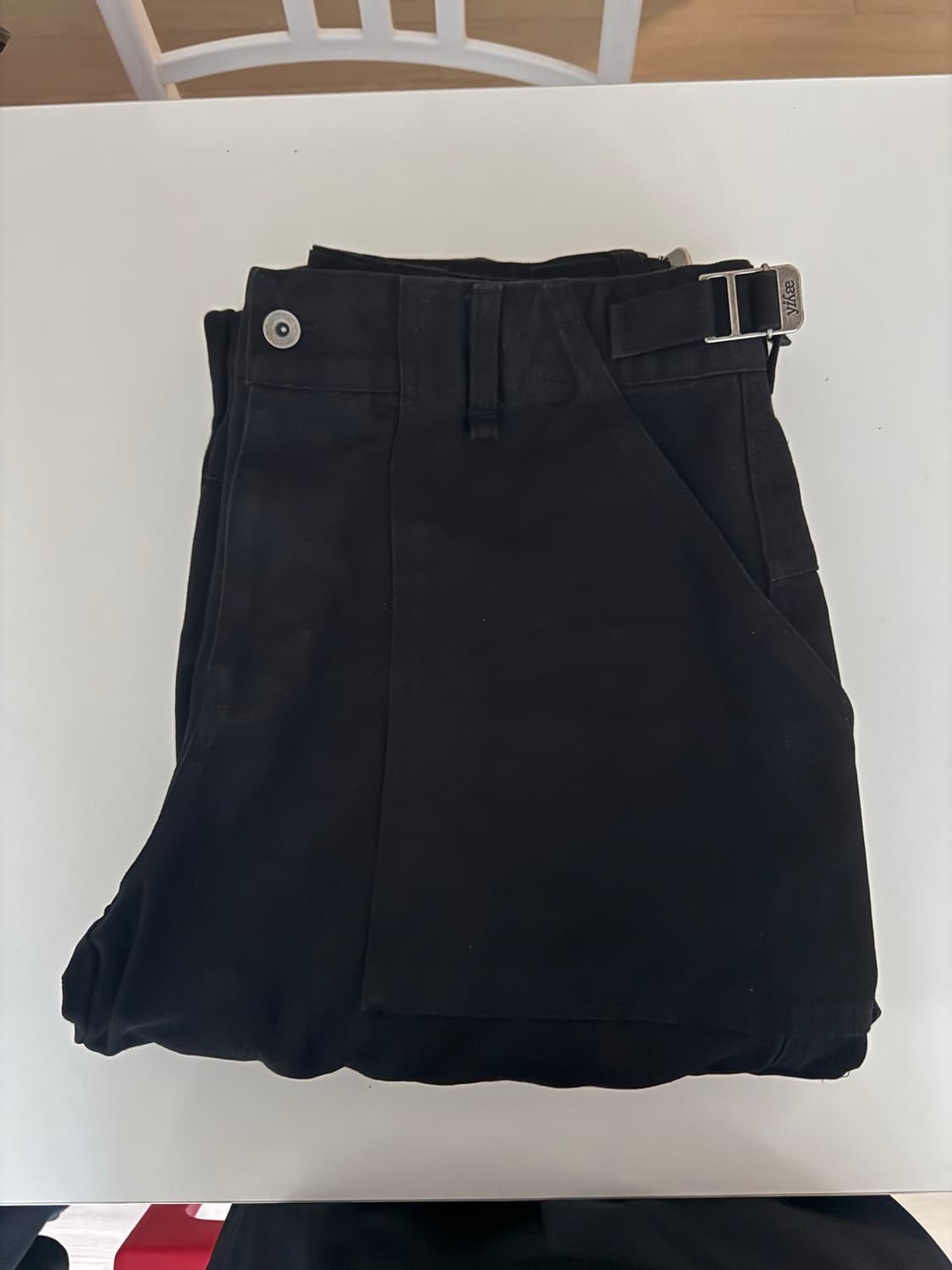 (L)yiyae Oxford Panel Cargo Pants black 상품이미지3