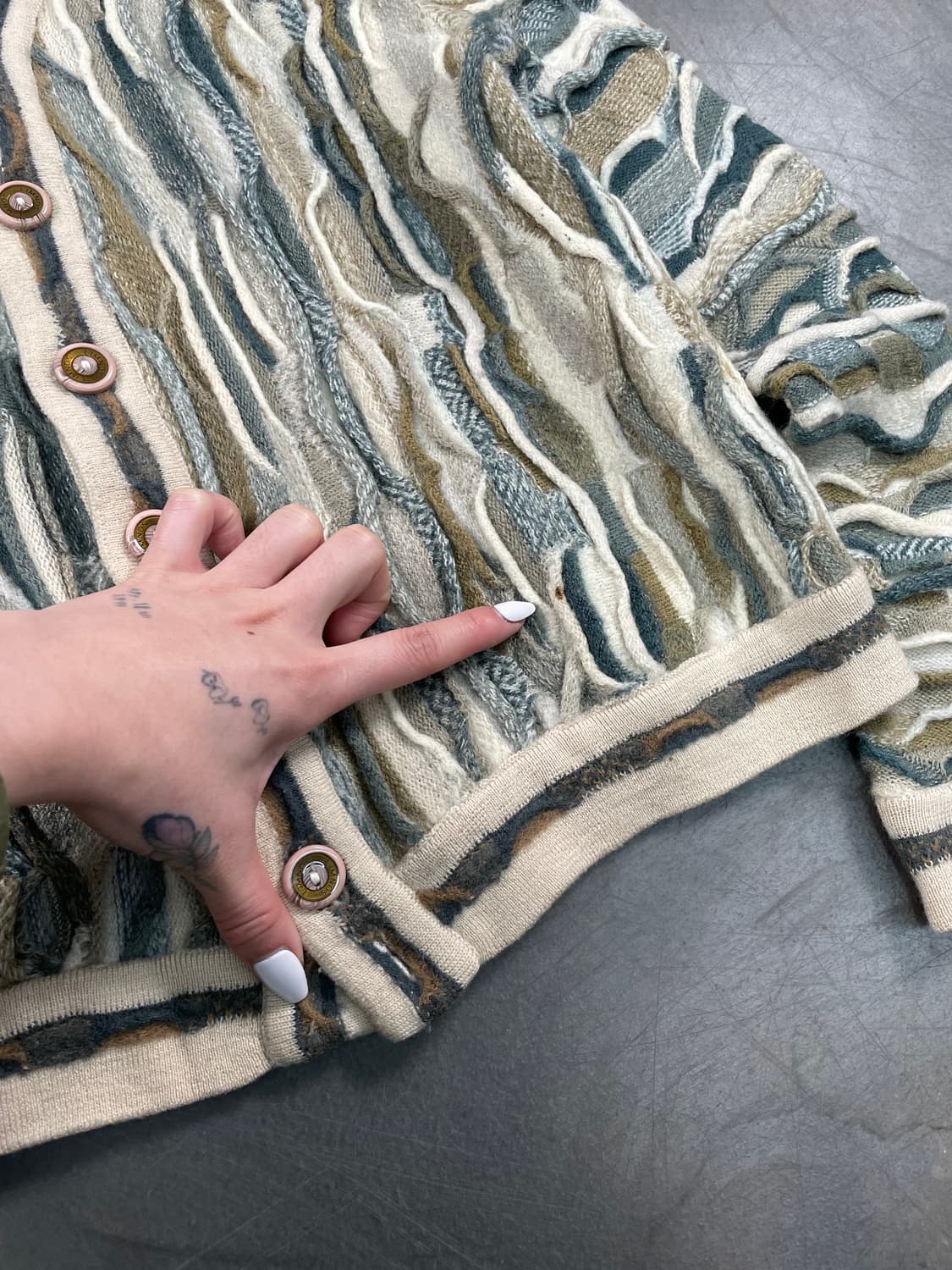 빈티지 케이블 니트 가디건 상품이미지3