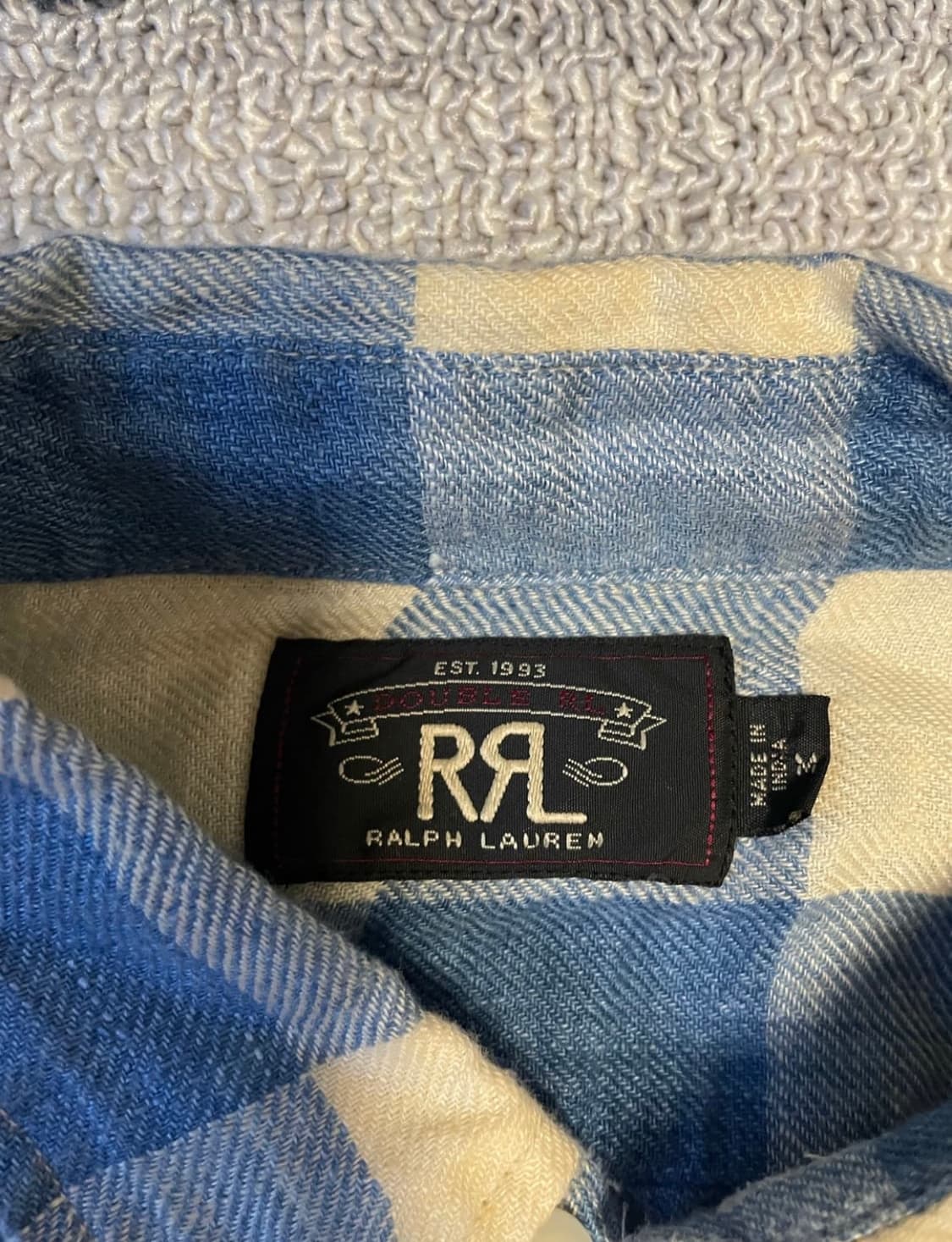 더블알엘 린넨 플렌드 체크셔츠 m 상품이미지2