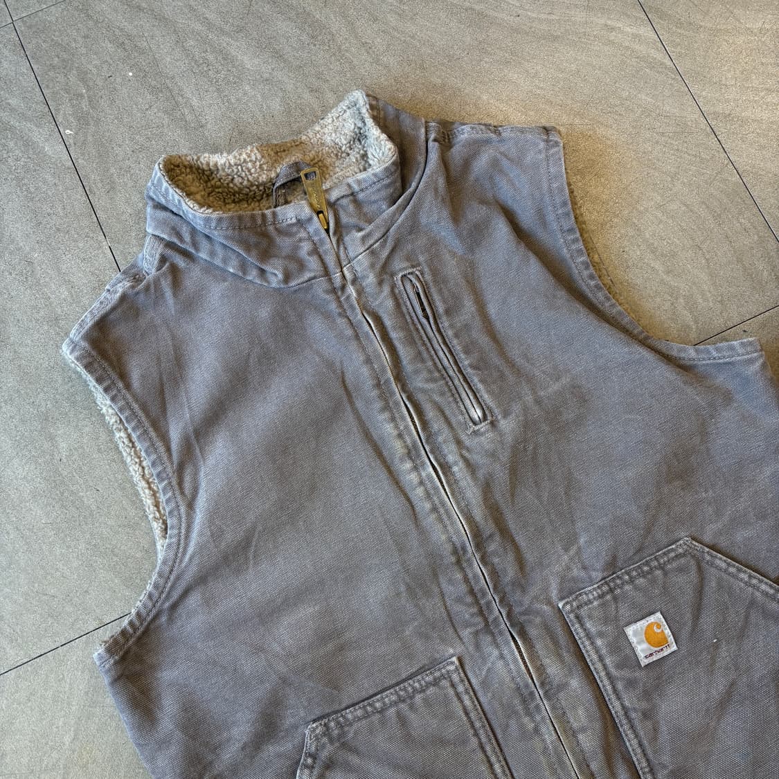 칼하트 정품 라이트퍼플 쉐르파 베스트 자켓 상품이미지2