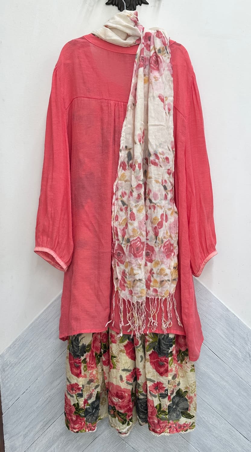 🌷하구미의 핑크 코디세트🌷머플러 플라워 모리걸 원피스 에스닉  상품이미지4