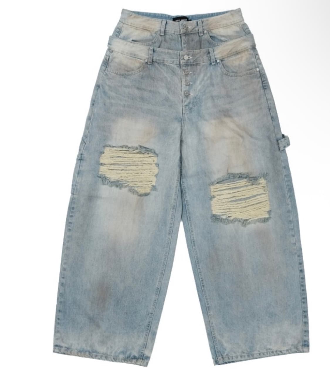 Double Waist carpenter pants lightblue 상품이미지1