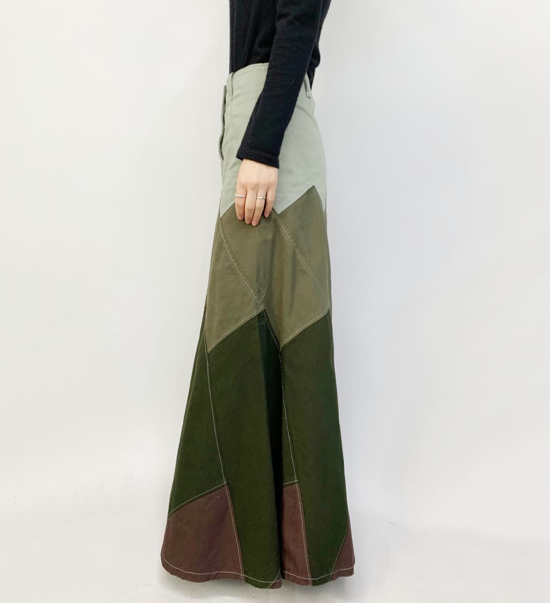 CLUTCH 패치 롱 스커트 상품이미지3