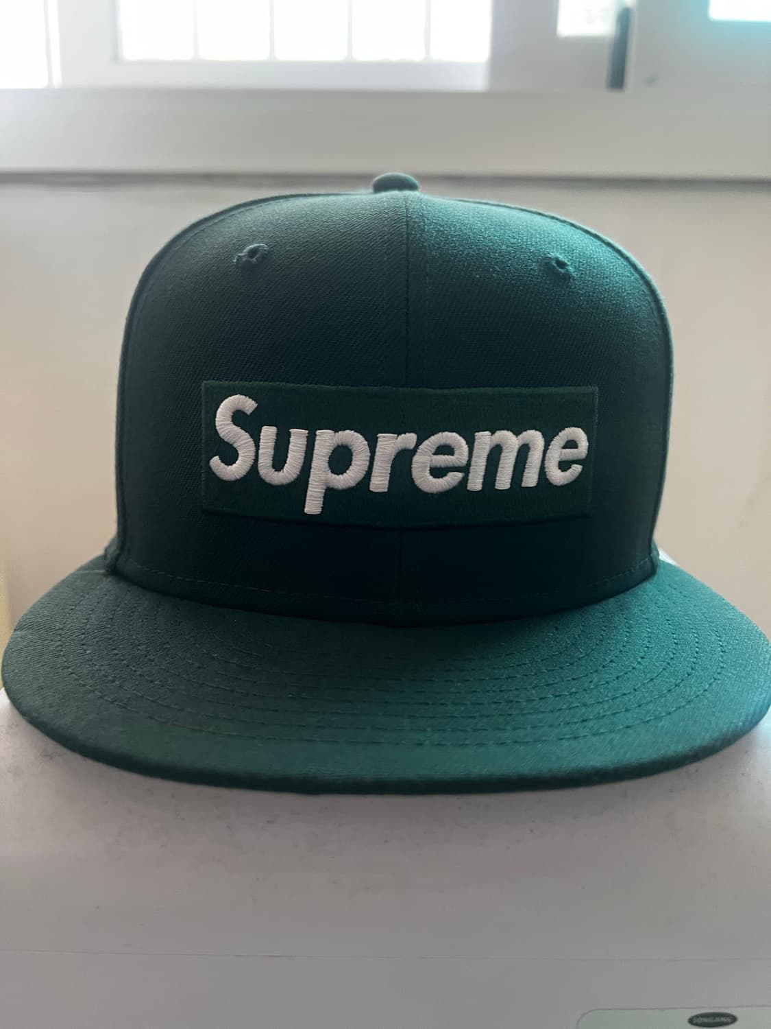 슈프림 24ss 샤피 박스로고 뉴에라 다크 그린 상품이미지3