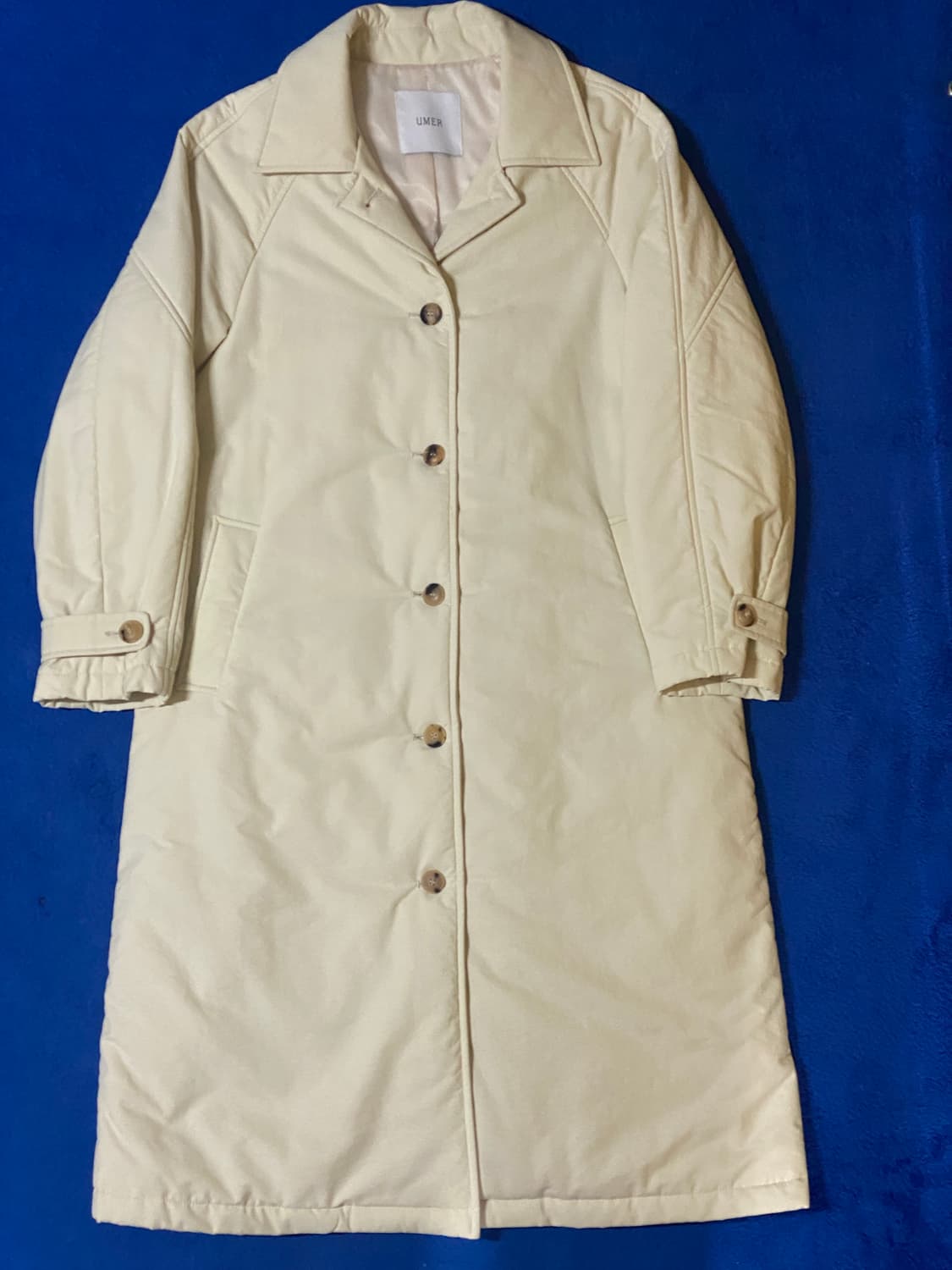 Umer 유메르 메르 트렌치 패딩 코트 바닐라 컬러 Free 상품이미지1