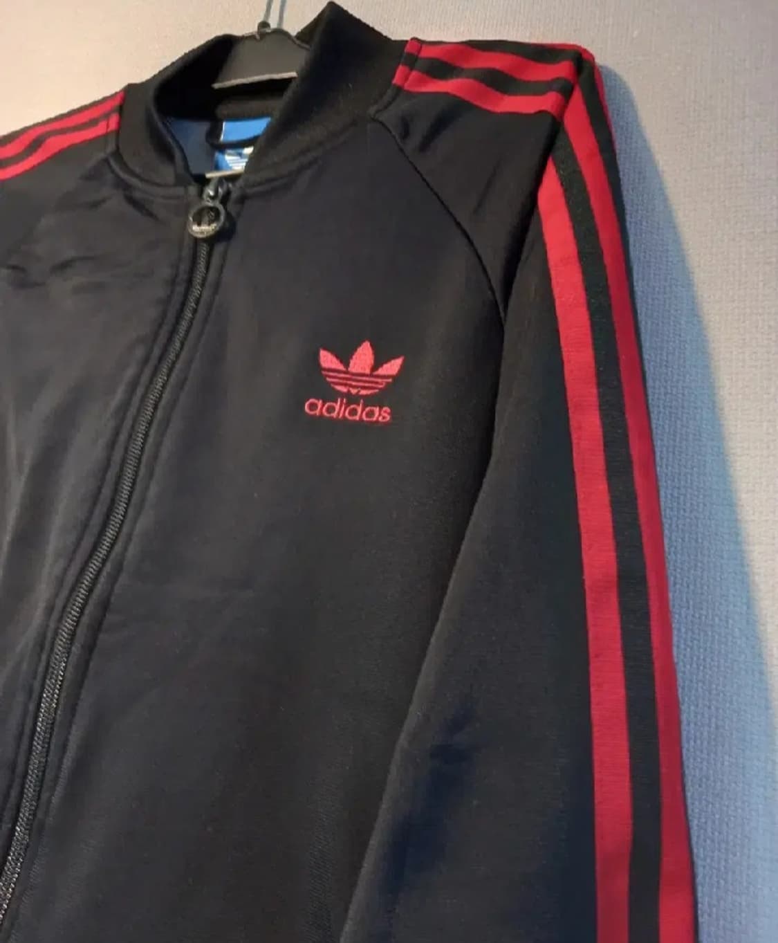 아디다스 대장급 검빨 블랙 트랙탑 저지 져지집업 95/M 상품이미지2