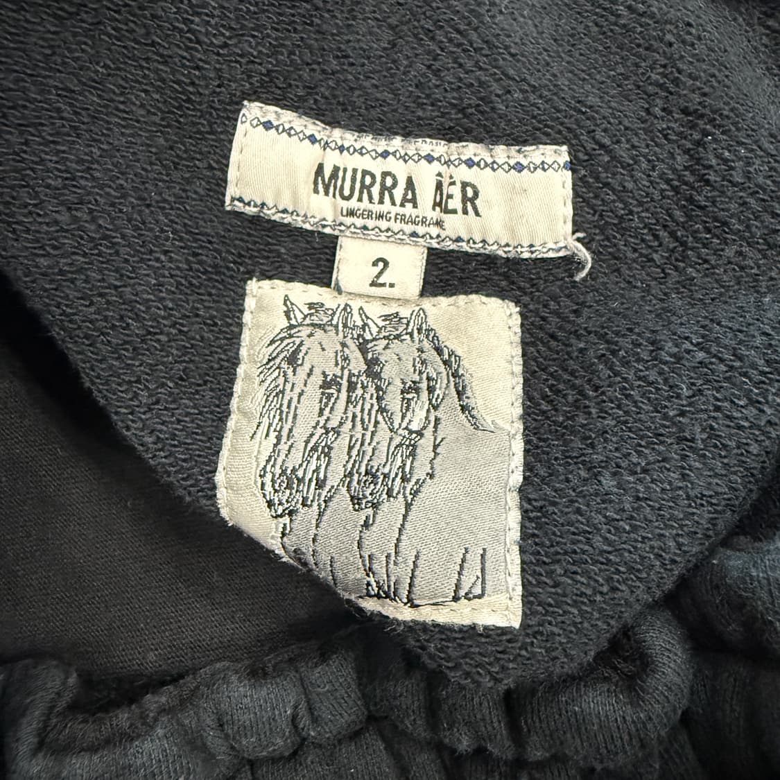 (2) 무라아에르 MURRA AER 아플리케 버뮤다 스웻 팬츠(블랙) 상품이미지2