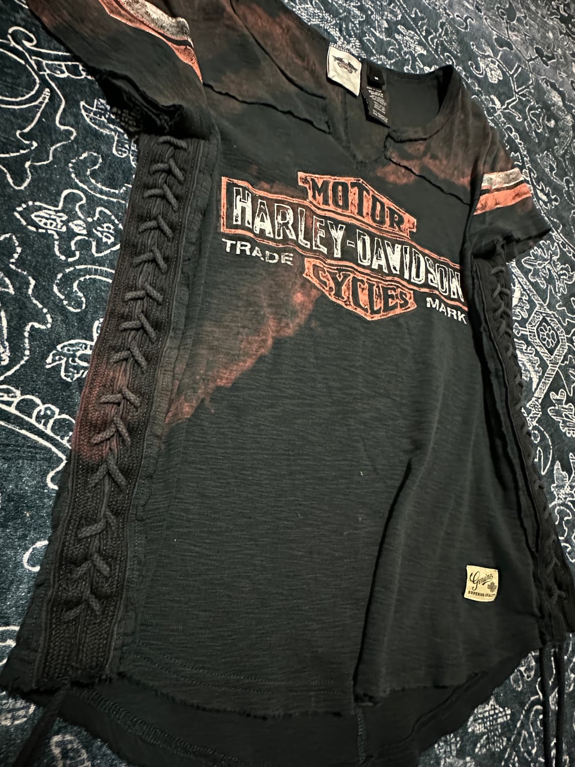 00s vintage lace up harley davidson t 상품이미지3
