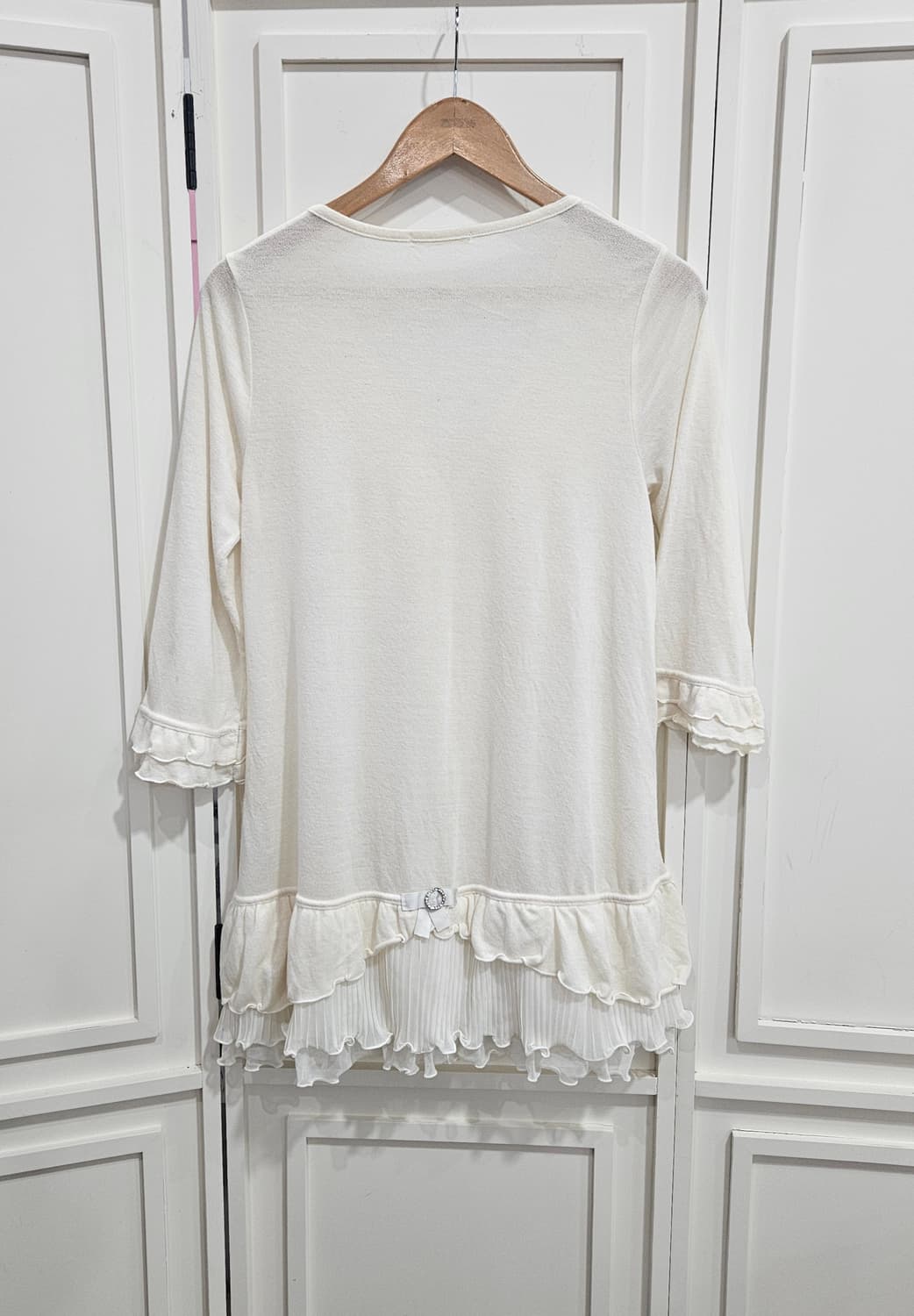 엑시즈팜(Axes Femme) 프릴 레이어드 롱 가디건 상품이미지5