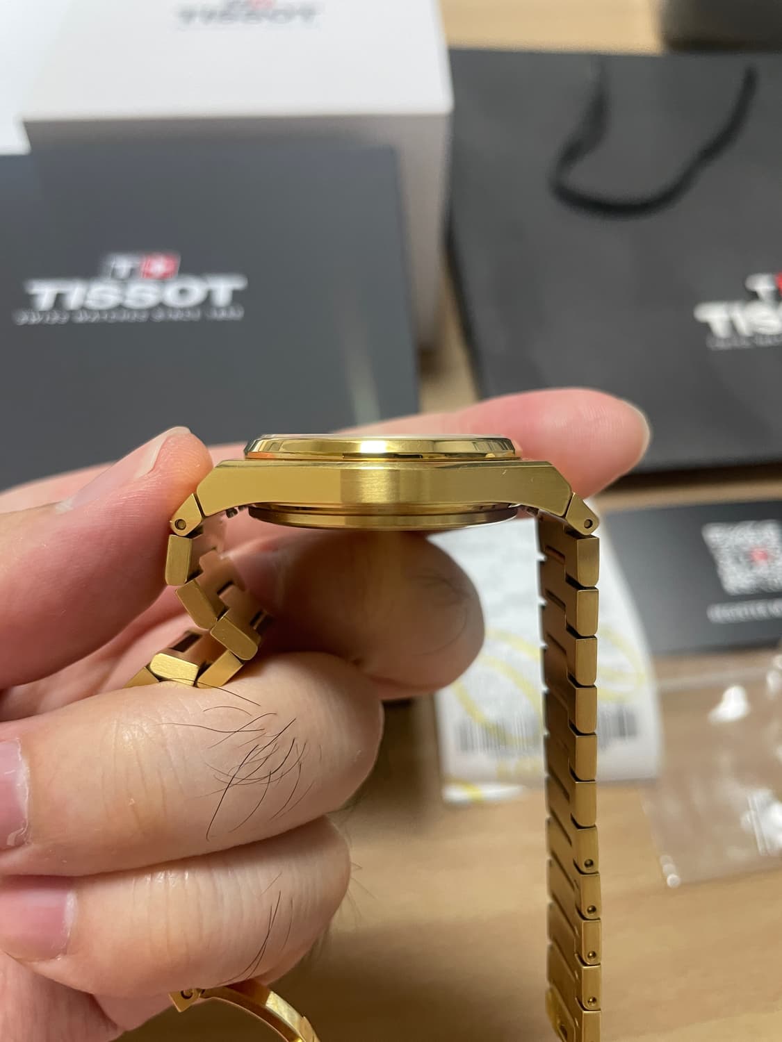 티쏘 PRX 35mm 쿼츠 골드 상품이미지6