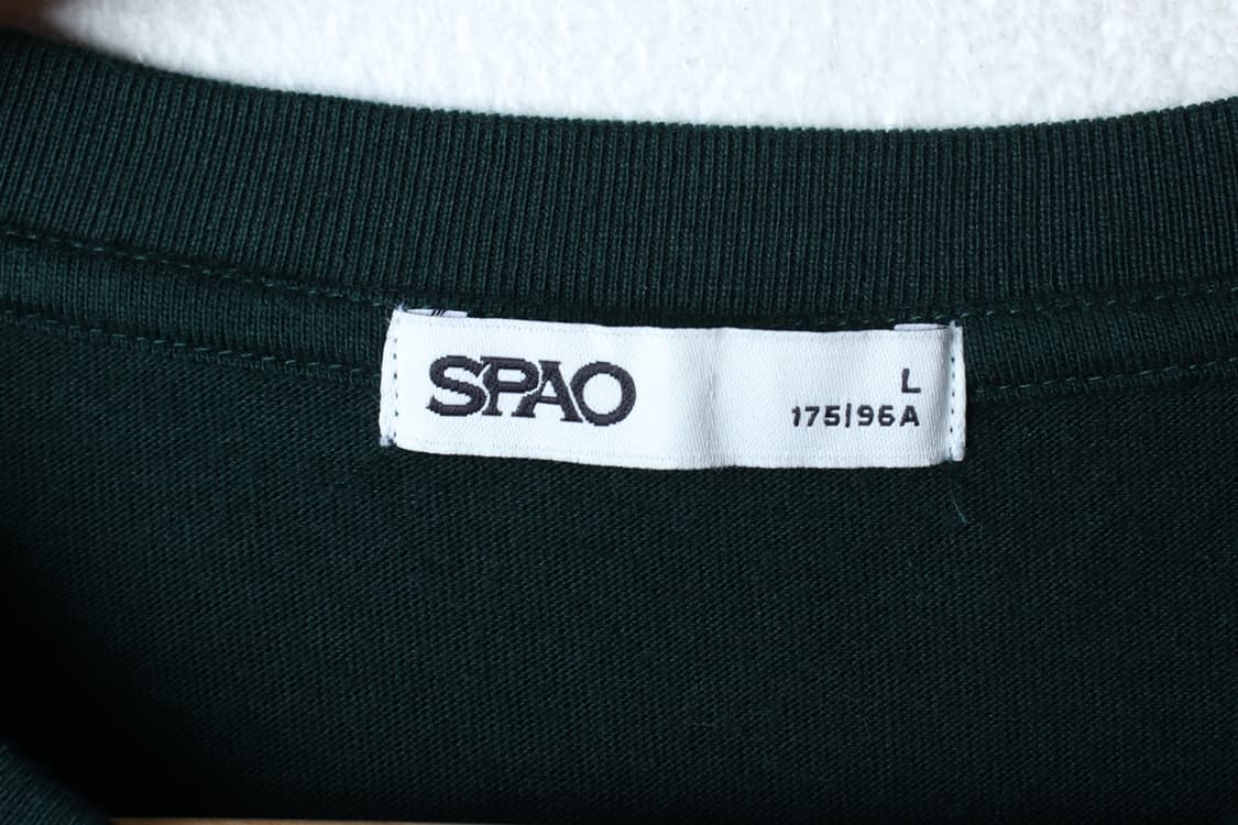 (L-XL) 스파오 반팔 티셔츠 빅로고 곰돌이 그린 올드스쿨-H32270 상품이미지6