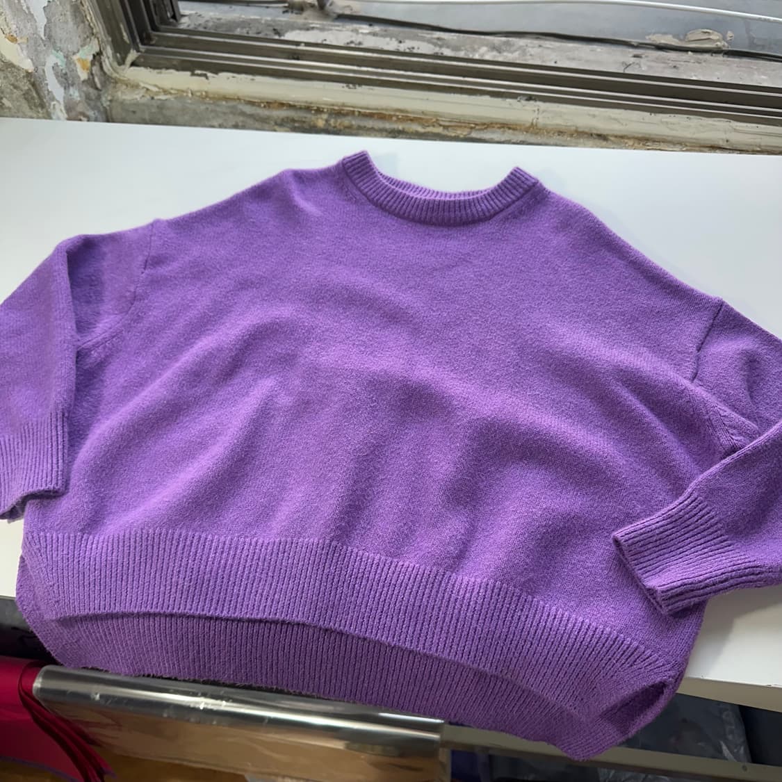 3 우먼L 니코앤드 파스텔퍼플 루즈오버핏 크루넥니트 상품이미지3