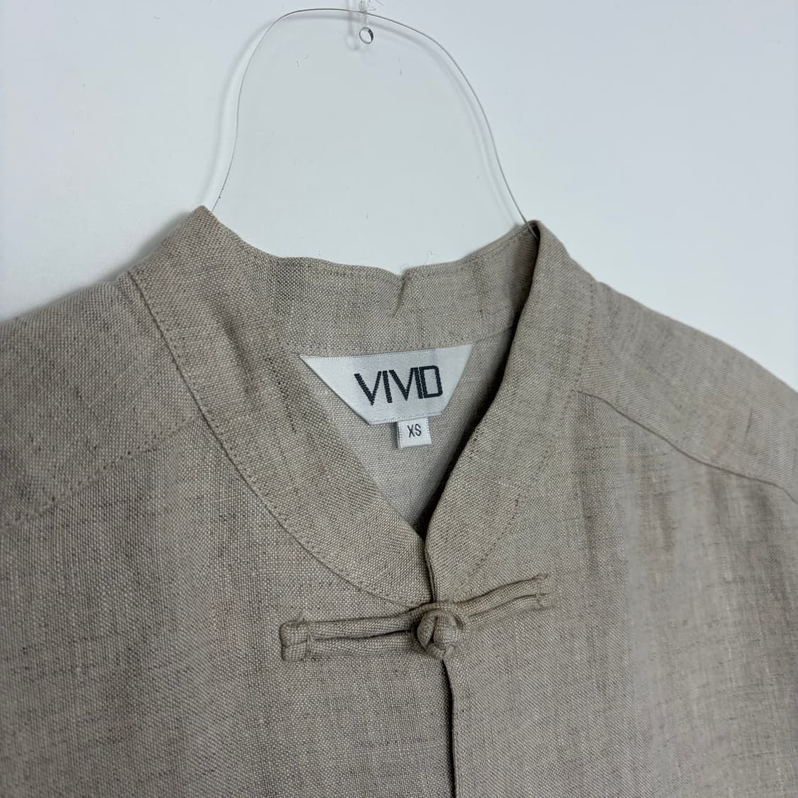 데드스탁 빈티지 린넨 차이나카라 셔츠 상품이미지2