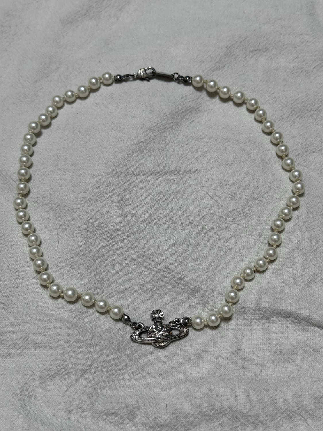 비비안웨스트우드 진주 실버 초커목걸이 상품이미지3