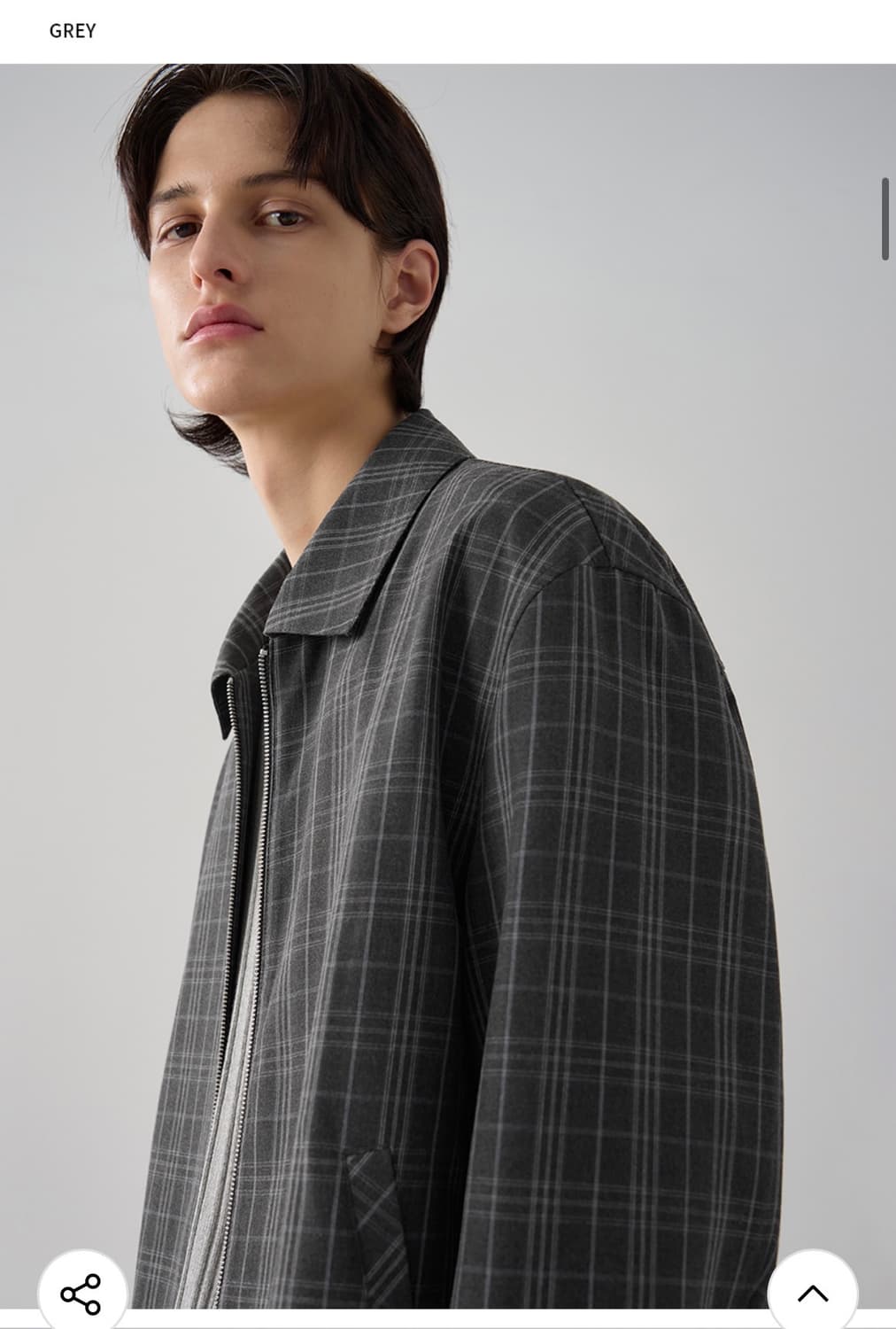 (새상품)(XL) 드로우핏 스테이블 레이어 체크 자켓 [GREY] 상품이미지4