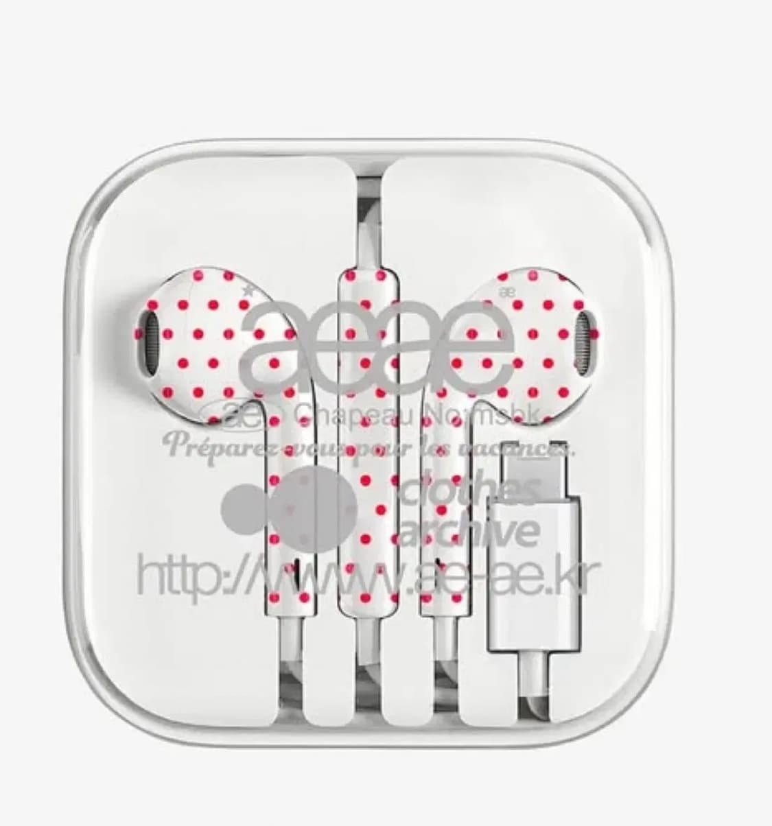 aeae 도트이어폰 (화이트) 상품이미지1