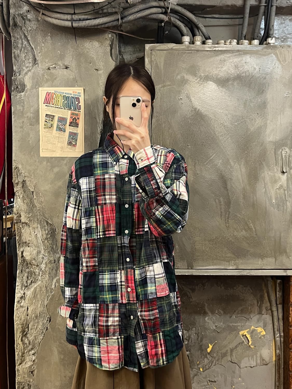 폴로 랄프로렌 패치워크 셔츠 M #csz536 상품이미지2