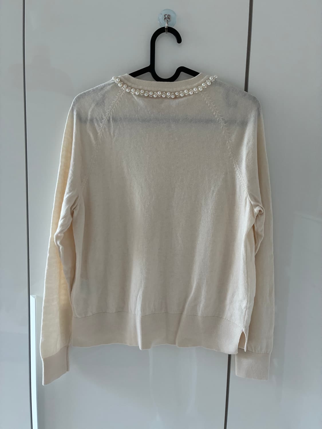 Simone Rocha × H&M 펄 넥 가디건 — 크림 / S 상품이미지2