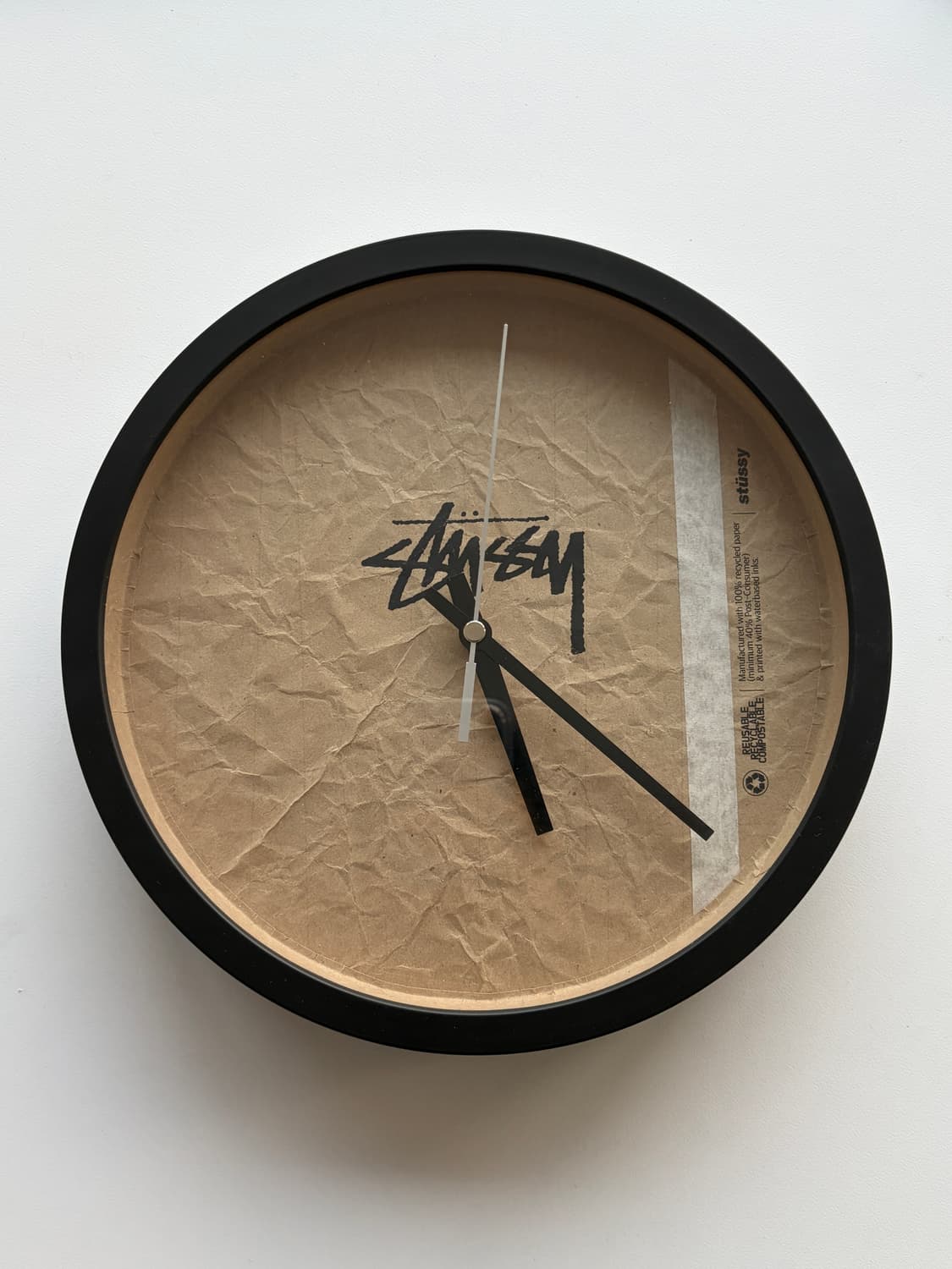 stussy 스투시 크래프터 벽걸이 시계 (무소음)  상품이미지2