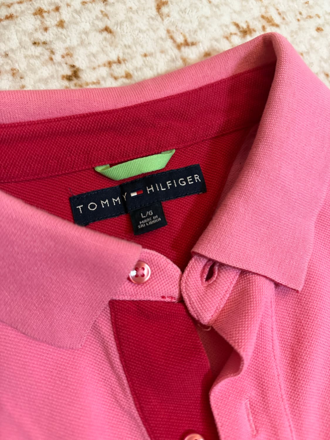 타미힐피거 핑크 카라티 L 상품이미지2