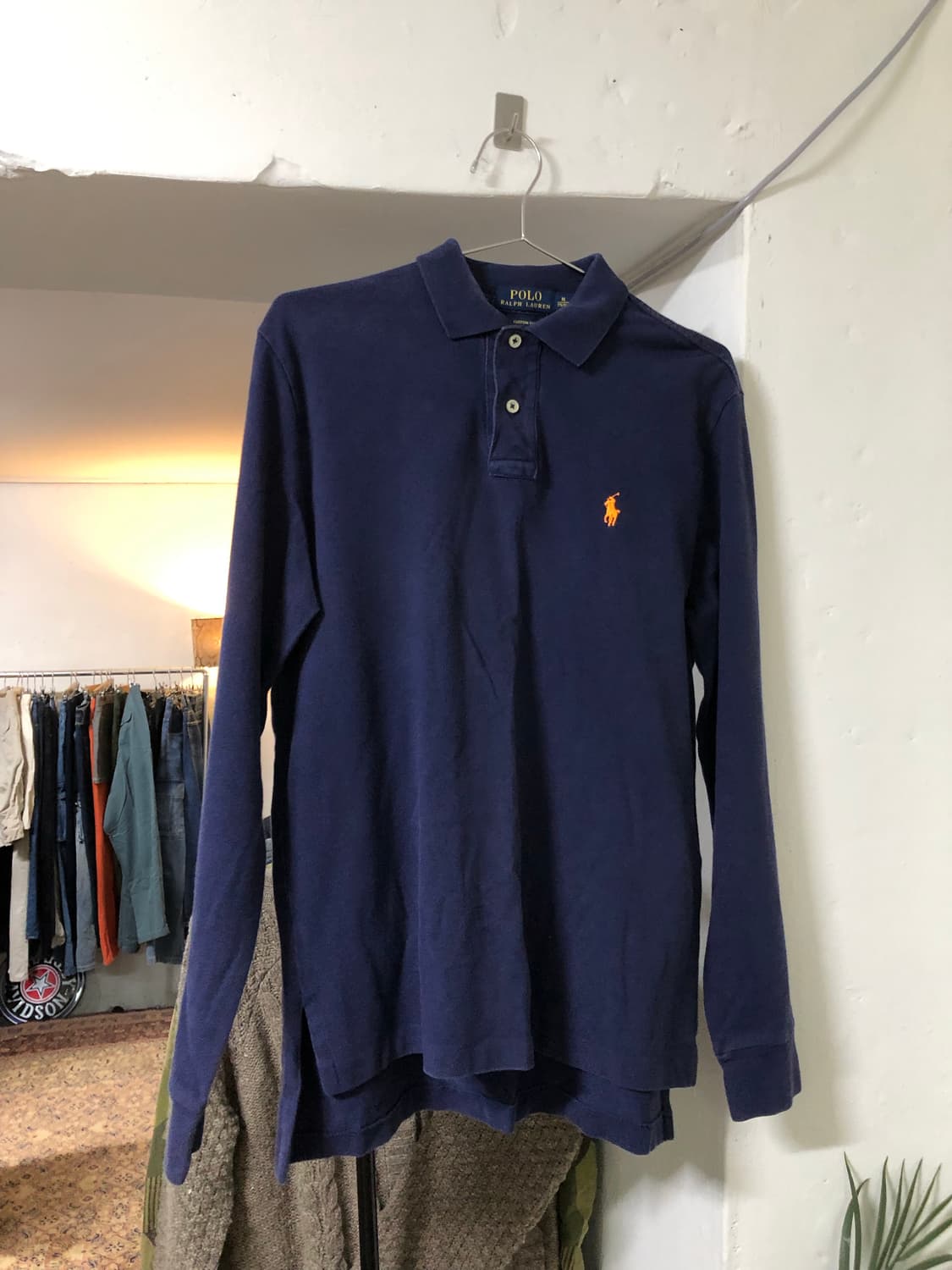 Polo Ralph Lauren  옐로우 로고 네이비 맨투맨 상품이미지1