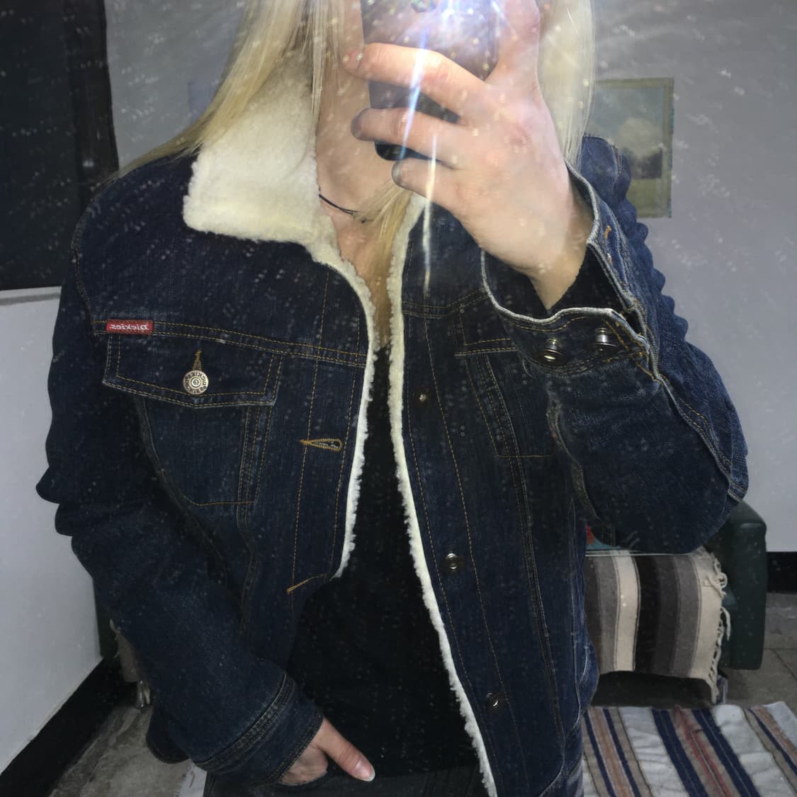 투티/0295 디키즈 쉐르파 데님 퍼 자켓 청 자켓 유니섹스 상품이미지1