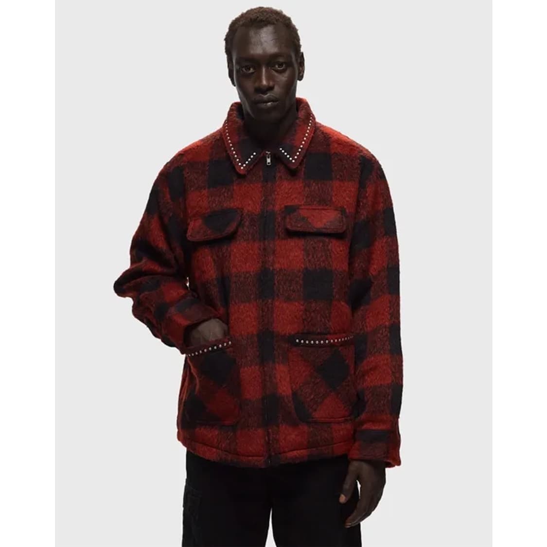 파타(Patta) 모헤어 체크 카 자켓/XL 상품이미지2