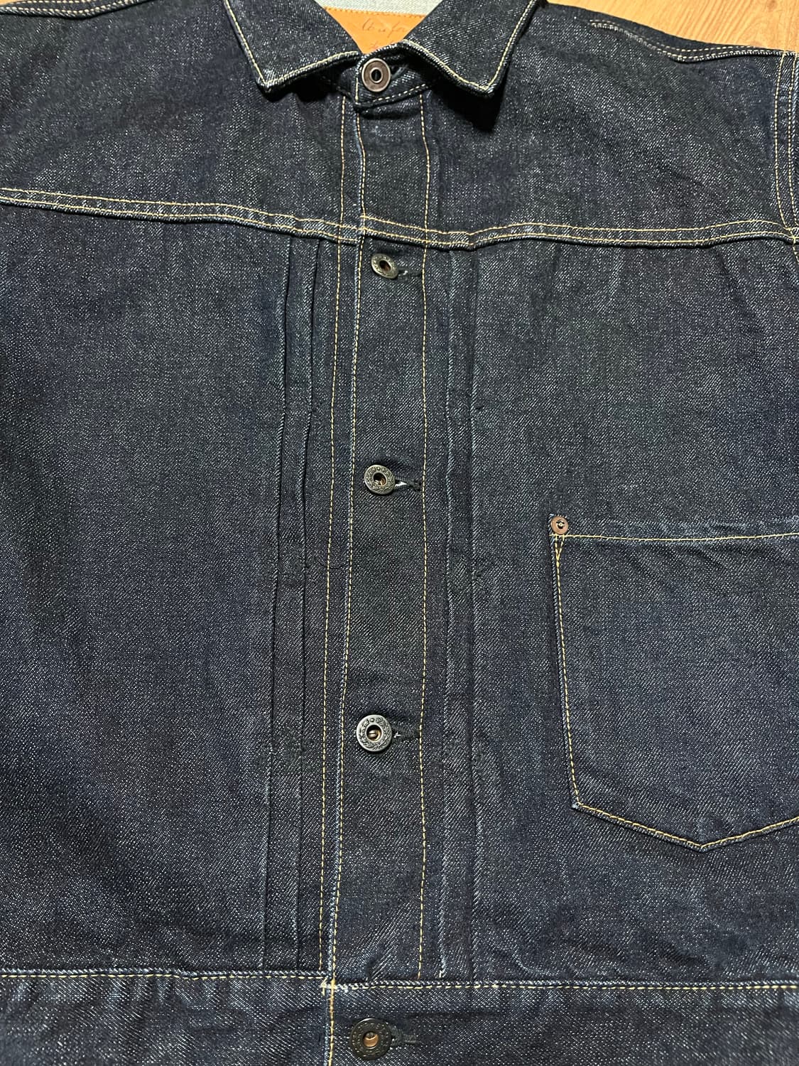 Blacksign 14oz Denim Pleats Jacket 상품이미지4