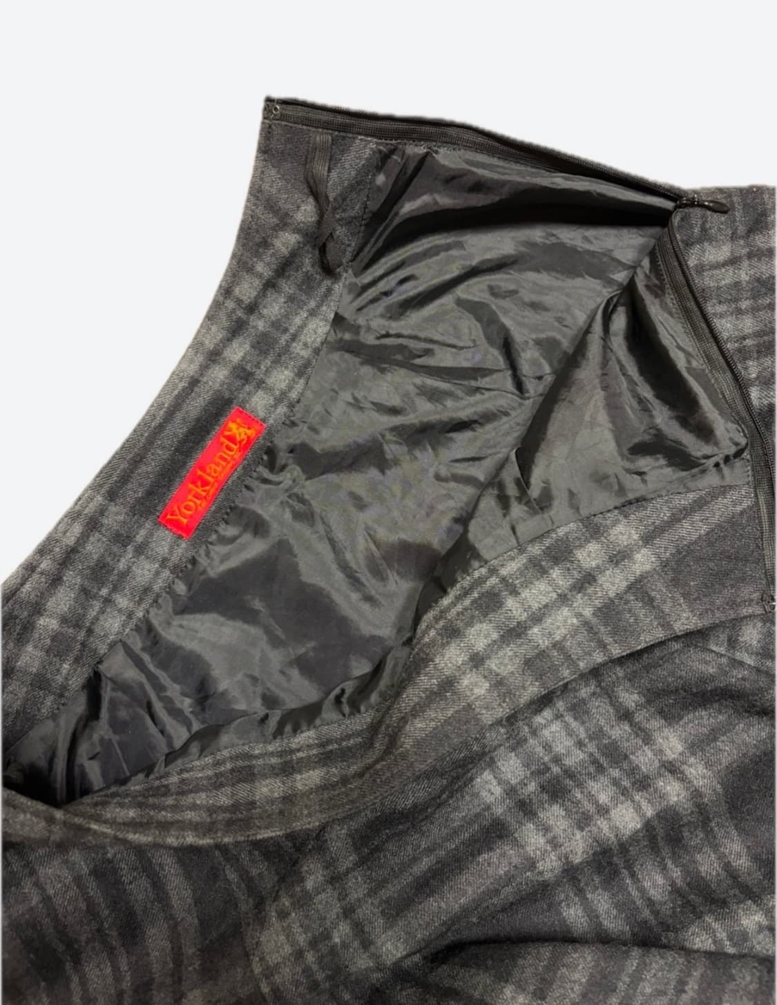 모리걸 세트 투피스 Yorkland 체크 플리츠 스커트 + 베이지 가디건 상품이미지2