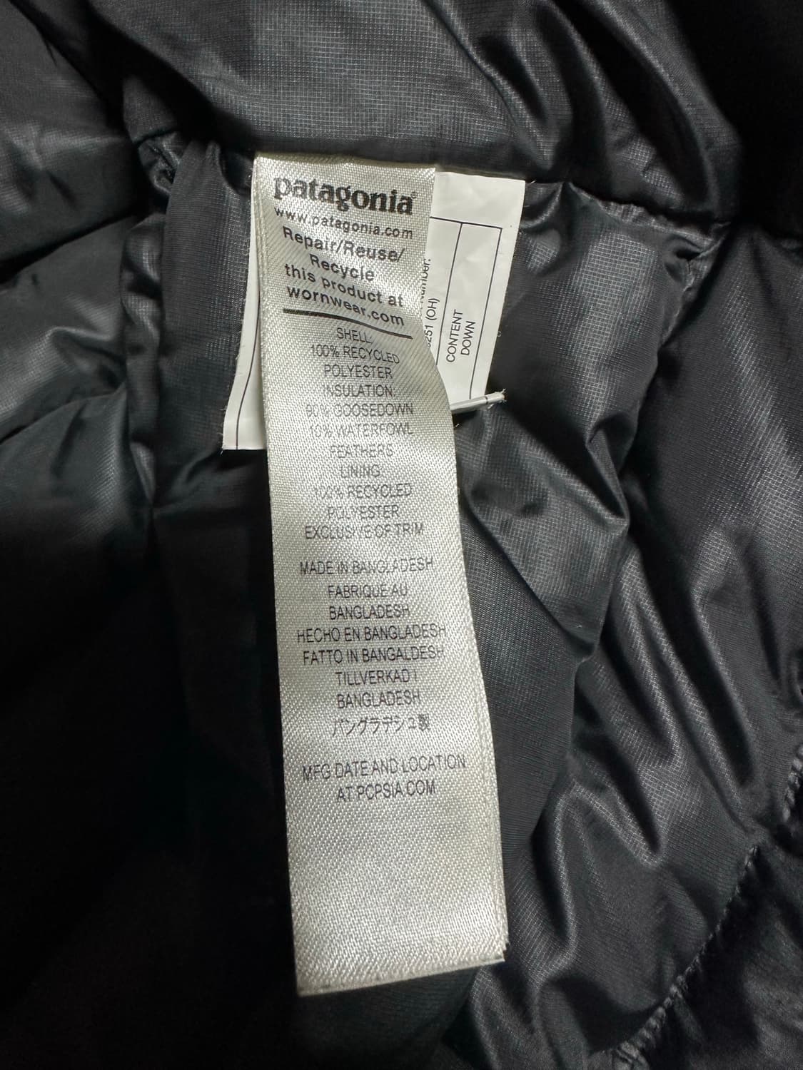 파타고니아 다운스웨터 패딩 블랙 xxl 상품이미지4