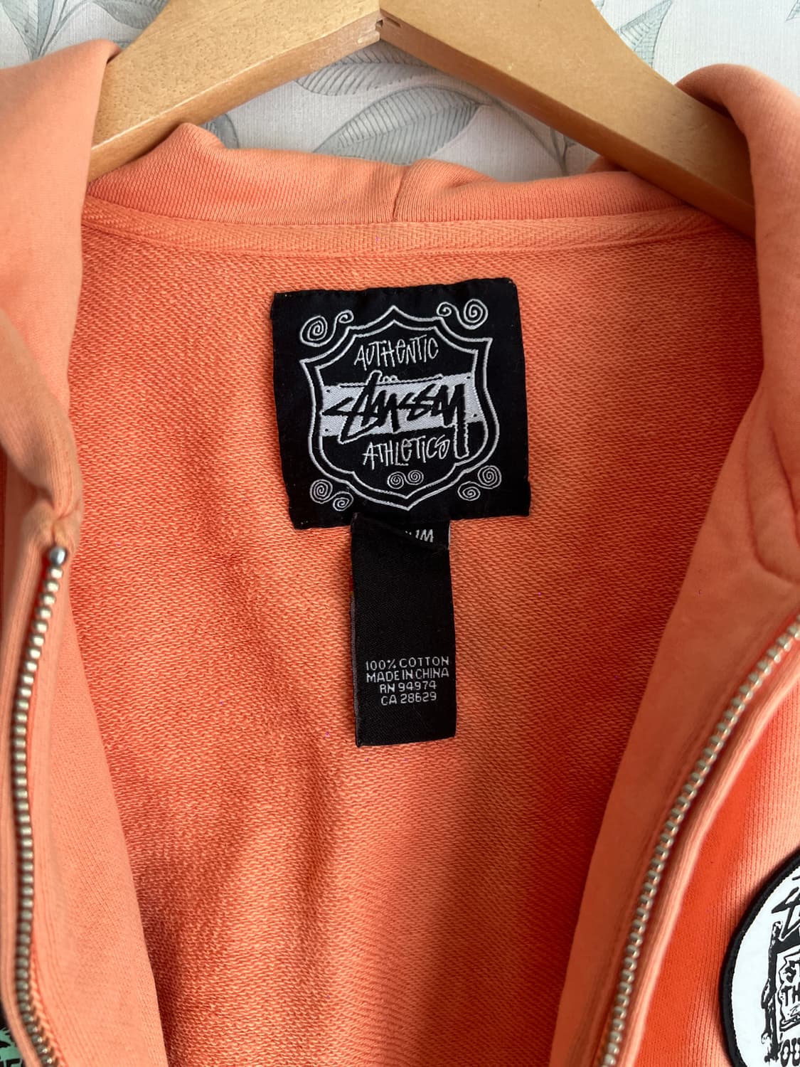 스투시 패치 워크 후드집업 오렌지 M 상품이미지5