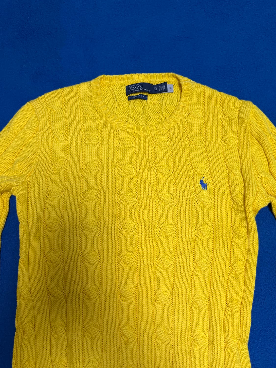 폴로 니트 노란니트 xs 상품이미지5