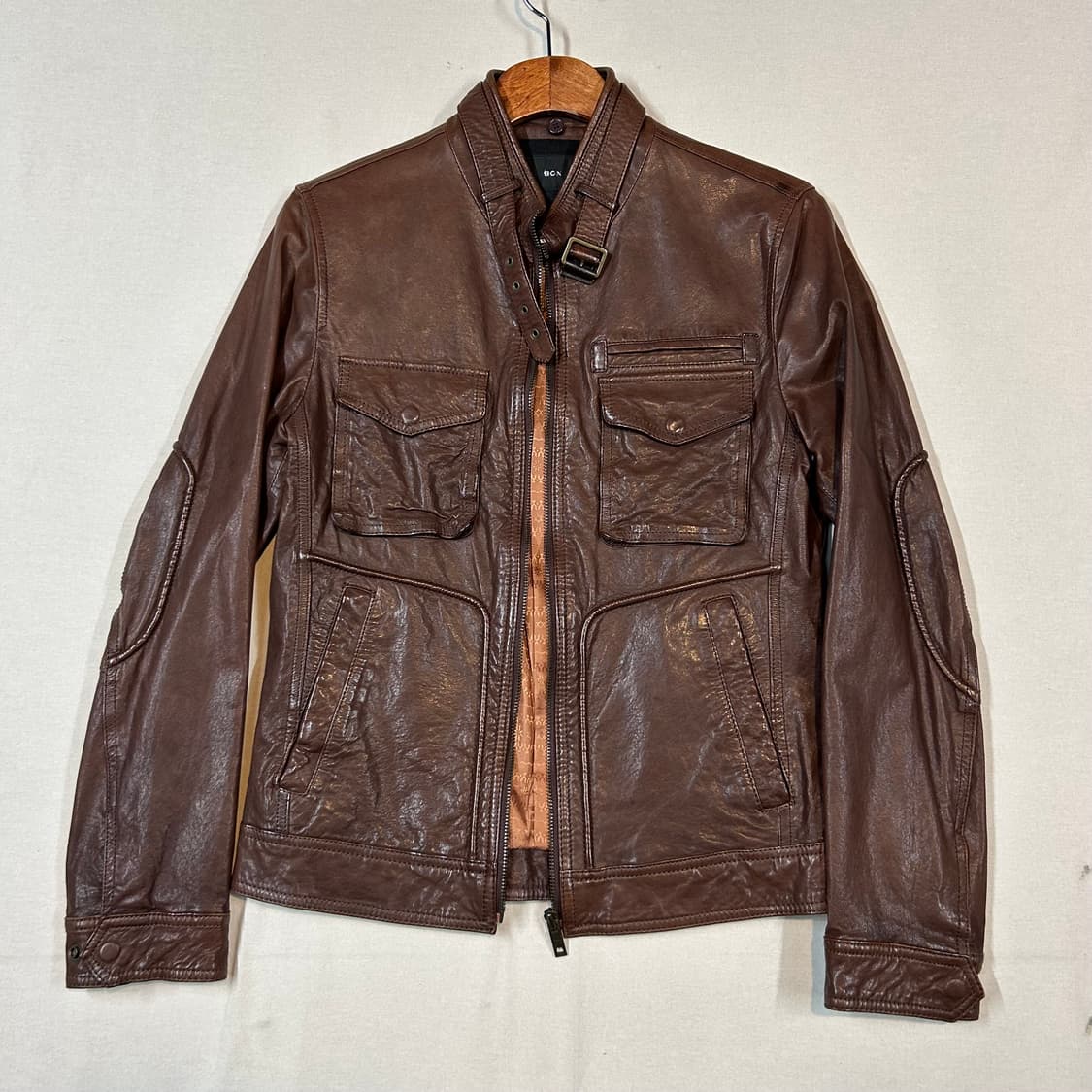 M) BON 멀티 포켓 램스킨 레더 양가죽 자켓 상품이미지1