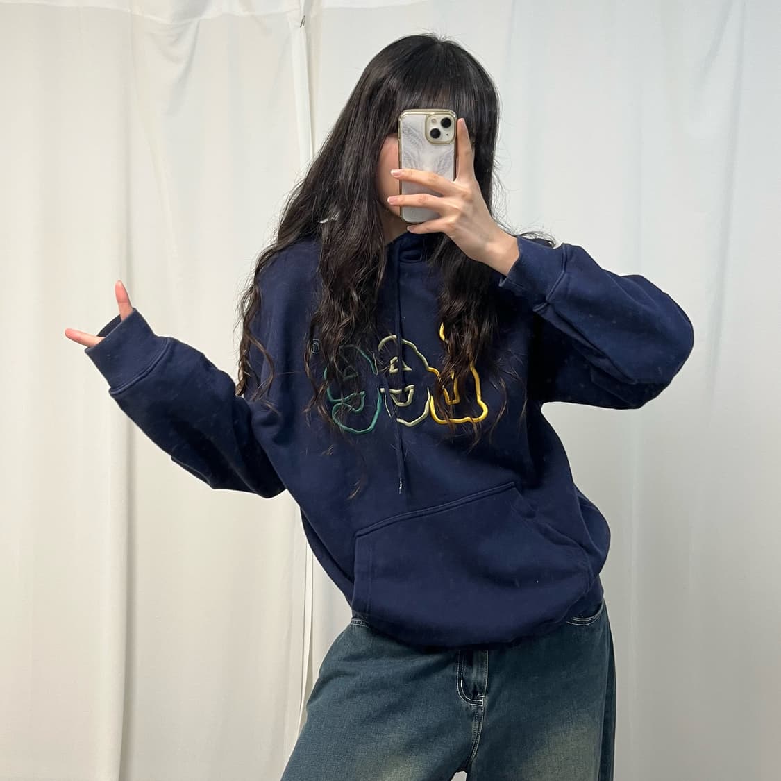 LEE navy hoodie 상품이미지2
