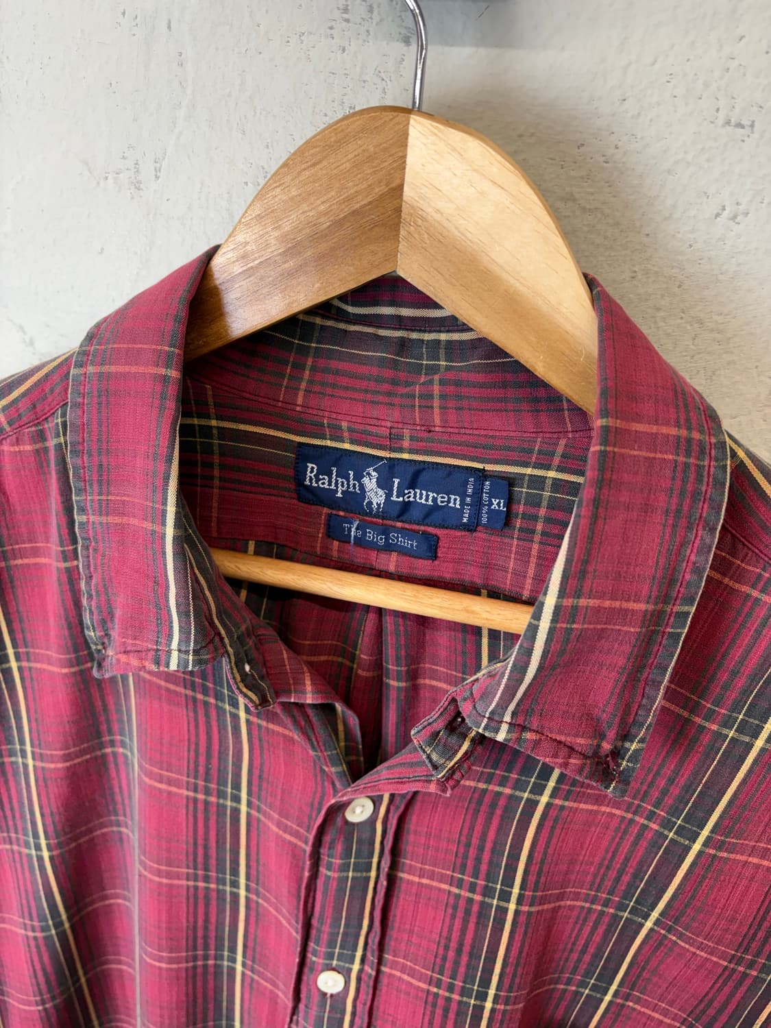 폴로랄프로렌 90s 빈티지 체크 포켓 빅셔츠 상품이미지6