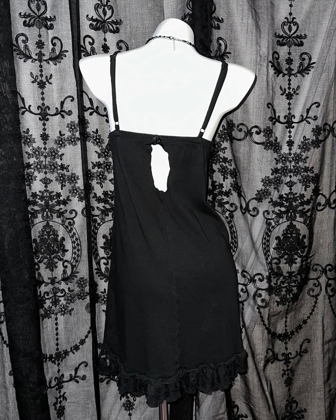 Black lace slip dress 상품이미지3